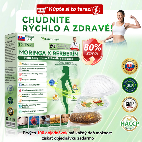 Oficiálny obchod | 👩‍⚕️🏅𝑳𝒖𝒙𝒂𝒓𝒊𝒔𝒆® Pokročilá nano-mikroihlová náplasť 10 v 1 s moringou a berberínom (aplikujte raz denne) ✅ Efektívne pri liečbe obezity, cukrovky, spánkového apnoe a problémov s kĺbmi